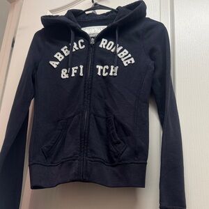 Abercrombie & Fitch Navy Zip-Up Hoodie